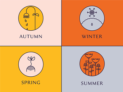 KNOWING - Seasonal Elements branding icon illustration