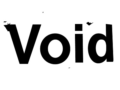 Void typography vector