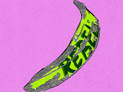 Rebel Banana banana texture typography