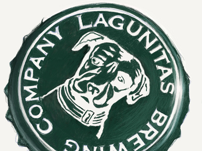 Illustration- Lagunitas Bottle Cap illistration ipad