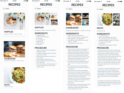 Recipe App - hi-quality prototype figma prototype ux design