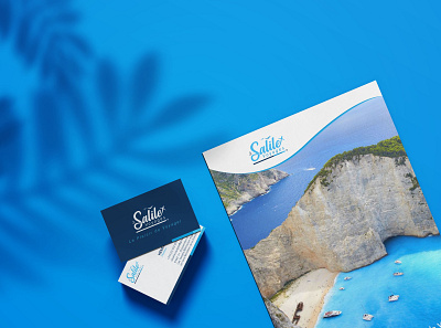 el Salile Voyages Logo agency algeria blue branding logo print sea travel vector