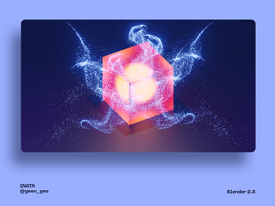 Energy Box 3d art blender blender3d box covid 19 covid19 energy minimal particle particular