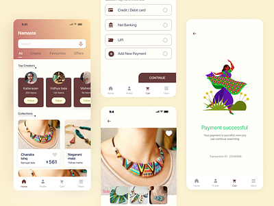 Hand made jewellery selling app