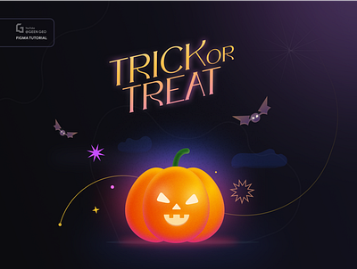 Trick or Treat 🎃 Halloween Illustration 2022 2023 design figma geen geo halloween illustration kerala spooky trickortreat
