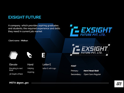 Exsight Future branding design illustration logo logoconcept logodesigner