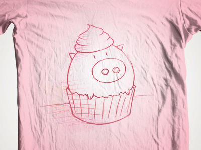 T-Shirt - Bacon Cupcake bacon cupcake pig tshirt