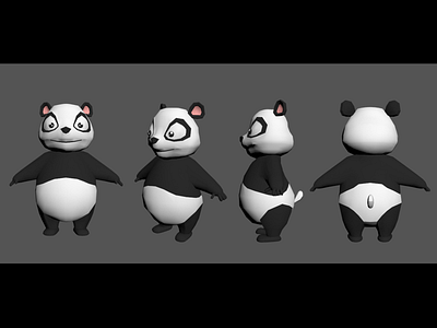 panda 3d modeling character game assets