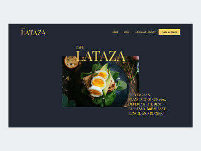 Cafe Lataza Landing Page (Concept) cafe cafe logo food landing design landing page ui minimal landing page web design