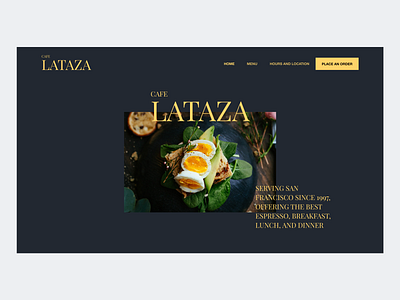 Cafe Lataza Landing Page (Concept)