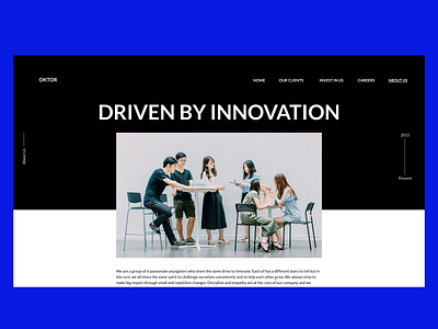 About us Page for a Startup 🏢 about about page black blue clean clean ui design minimal minimal ui simple simple clean interface startup startup branding startups ui uiux ux web design