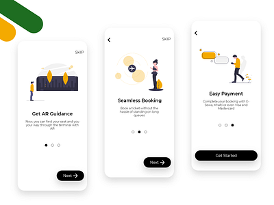 Yeti Airlines AR App Onboarding adobe xd adobexd airlines illustrations onboarding onboarding screens undraw