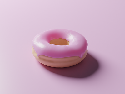 Donut 3d 3d art blender blender 3d blender3d blender3dart debutshot donut donuts illustration pink render rendered renders