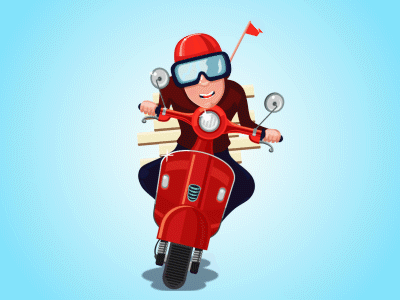 Delivery Guy animate bike delivery gif motorcycle pizza