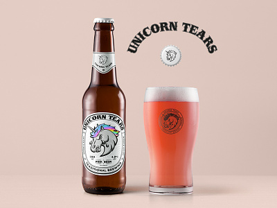 Unicorn Tears beer bottle brew label unicorn tears