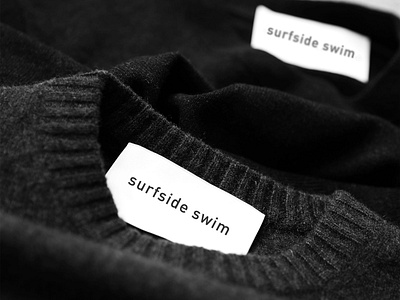 Surfside Swimwear Tag Design branding california clothing brand clothing company clothing label clothing tag design identity surf