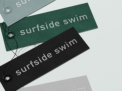 Surfside Swimwear Tags branding california clothing brand clothing company clothing label design identity logo surf typography