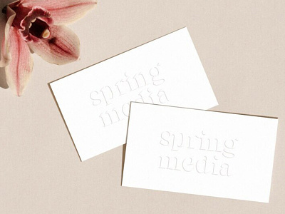 Spring Media Business Cards Letterpress