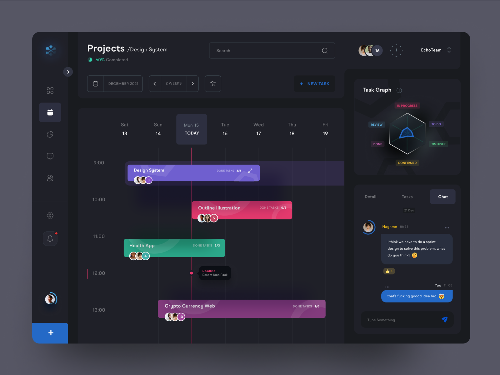 Team Management - Calendar by Mohaddese for Echo on Dribbble