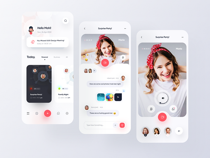 Meeting App - Mobile App by Mohaddese for Reverb on Dribbble