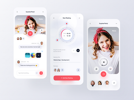 Meeting App - Mobile App by Mohaddese for Reverb on Dribbble