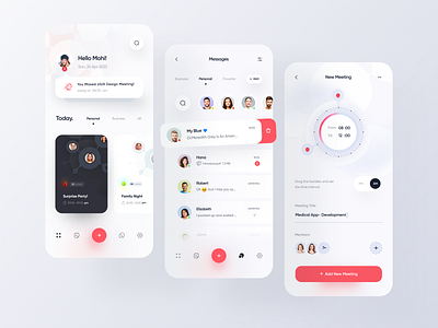 Meeting App - Mobile App by Mohaddese for Reverb on Dribbble