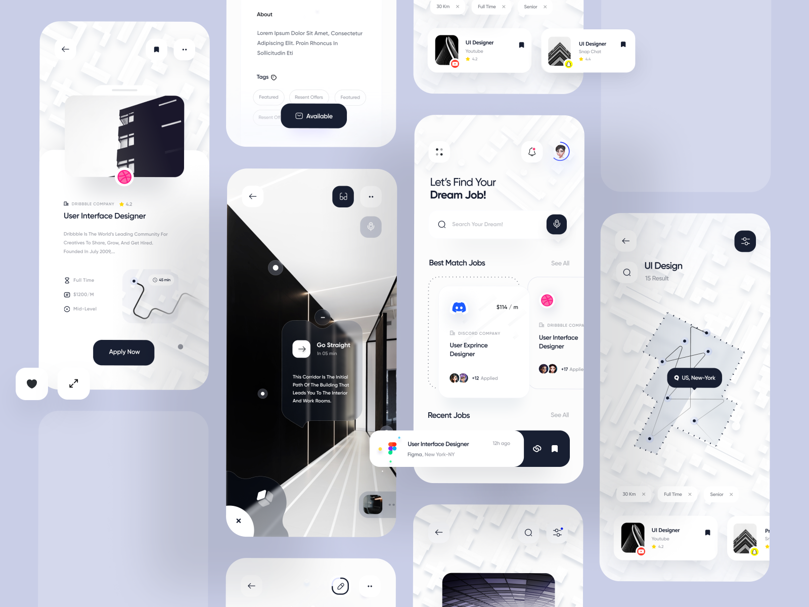 Job Finder App - Mobile App by Mohaddese for Reverb on Dribbble