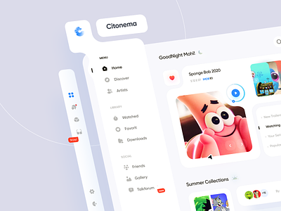 Citonema - Light Version | Movie Dashboard Design amazon anime artist dashboard film films hbo movie movie app movie art movie poster movies netflix netflix and chill popular side menu tv series tv show tv shows youtube