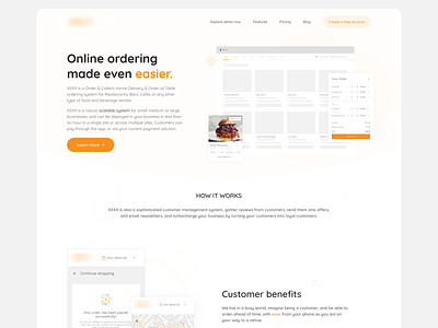 Food SAAS Landing Page food food landing page landing page saas ui