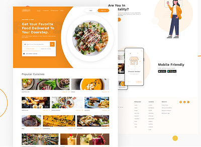 Food Delivery Landing Page food food delivery food delivery service food ui landing page