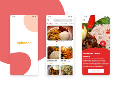 Food App app dailyui design food ui recipe ui