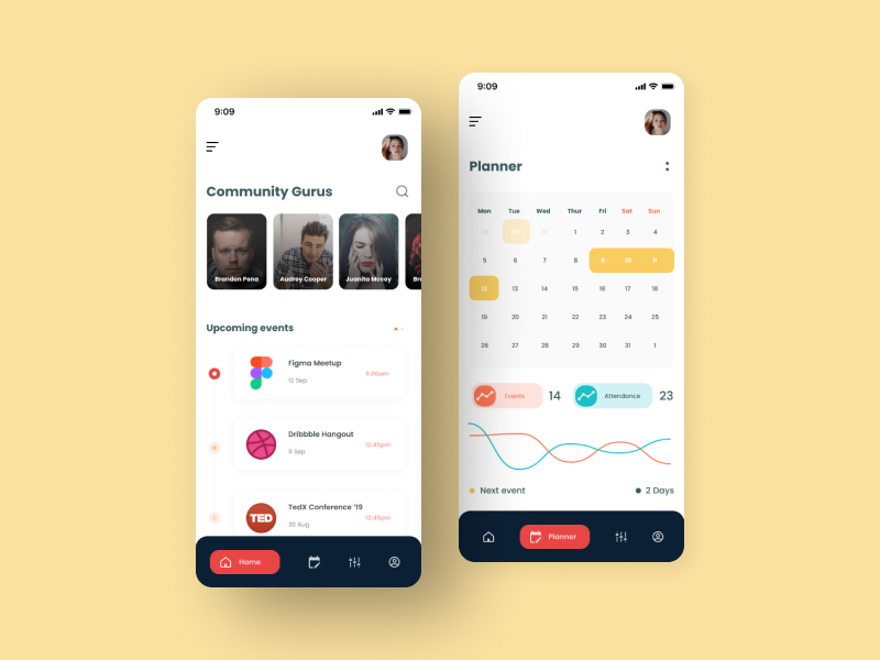 Event Planner App by Damola Akinleye on Dribbble