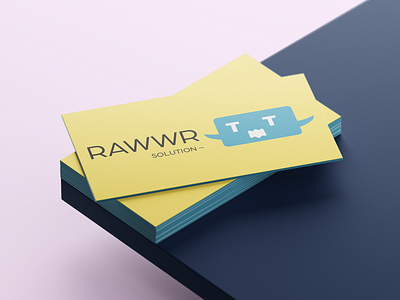 Rawwr Solution Business Card brand branding busines card design logo print stationary