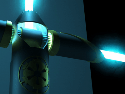 3D Lightsaber project 3d 3d max 3d model design gif mode