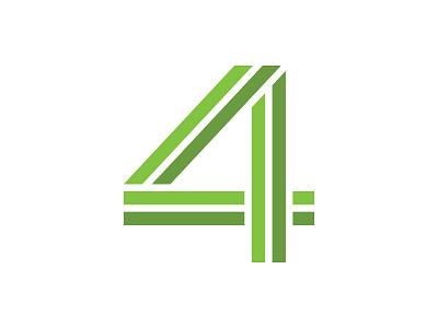 Patrick Fore Design Logo 4 designer logo four geometric green logo personal branding