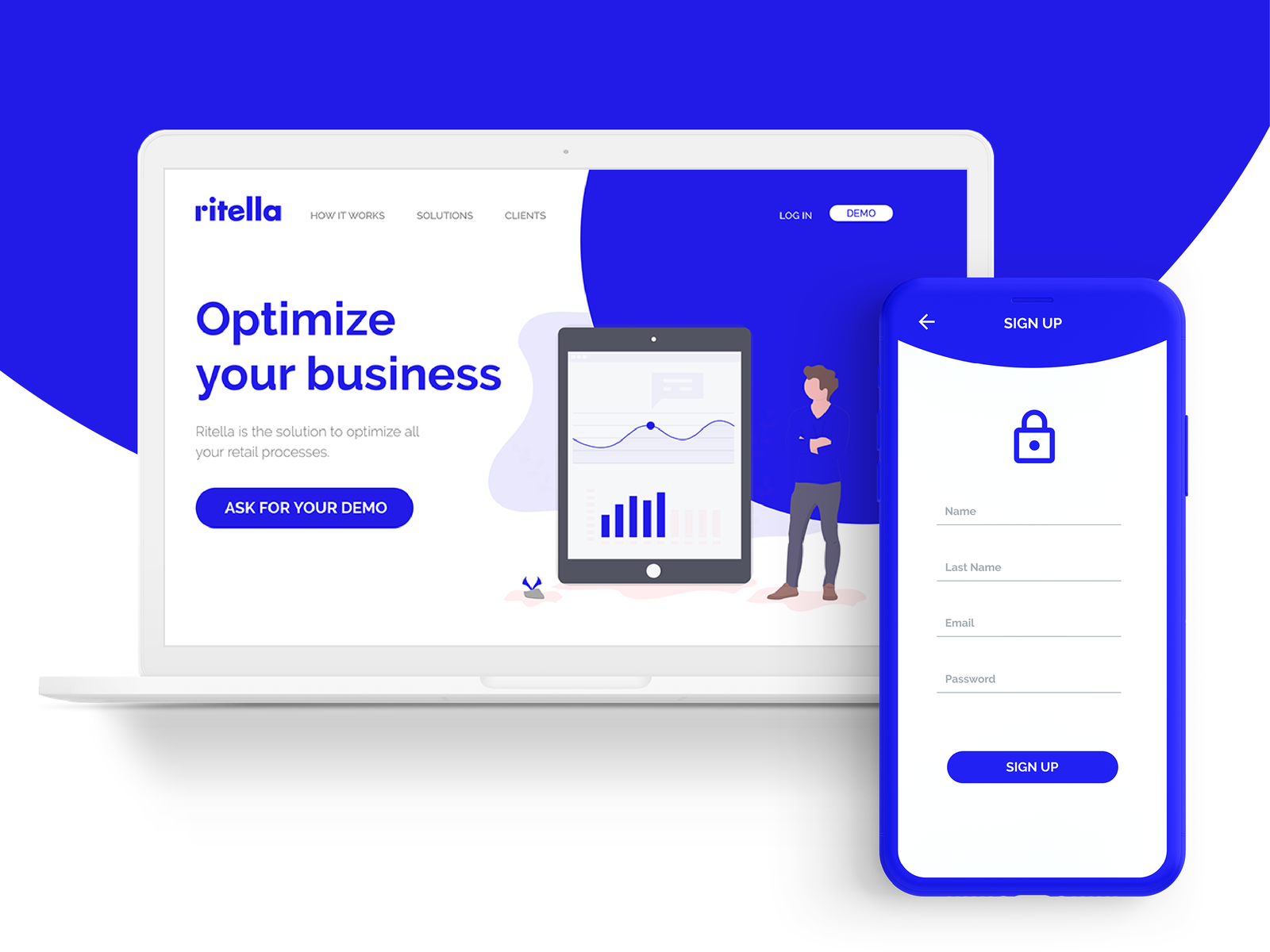 Ritella web and app design by Mariuska Viera on Dribbble