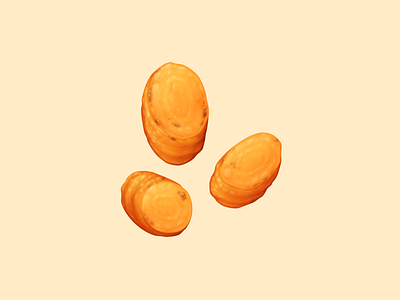 Carrot Chunks carrots food food icon food illustration icon june oven vegetable