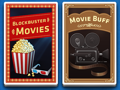 Movies 3d glasses card film game illustration popcorn video camera