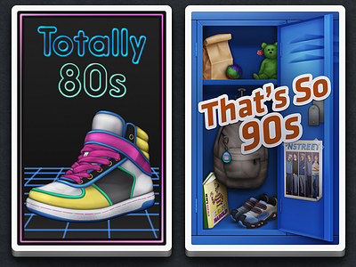 80s & 90s 80s 90s card game high top illustration locker neon retro sneaker