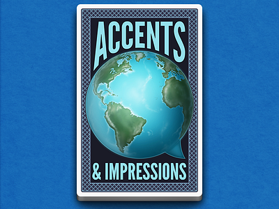 Accents & Impressions card chat bubble earth game globe illustration speech bubble world