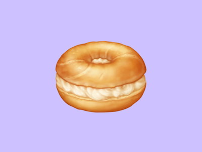 🥯 Bagel – U+1F96F bagel breakfast cream cheese emoji food emoji food icon food illustration icon snack
