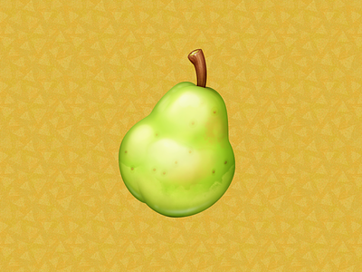 Pear acnh animal crossing food icon food illustration fruit icon pear