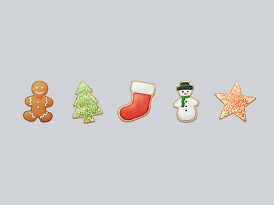 Christmas Cookies Emoji christmas cookie dessert emoji food gingerbread man holiday icon snowman star stocking tree