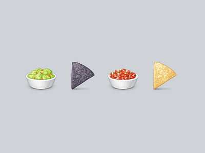 Chips & Dips Emoji emoji food guacamole icon mexican salsa tortilla chips