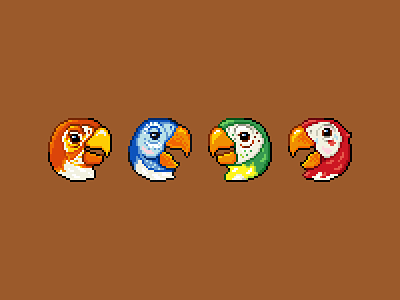 Pixel Tiki Room Birds