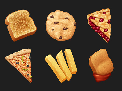 June Snacks cookie cooking dessert food french fries icon june oven pie pizza snacks toast