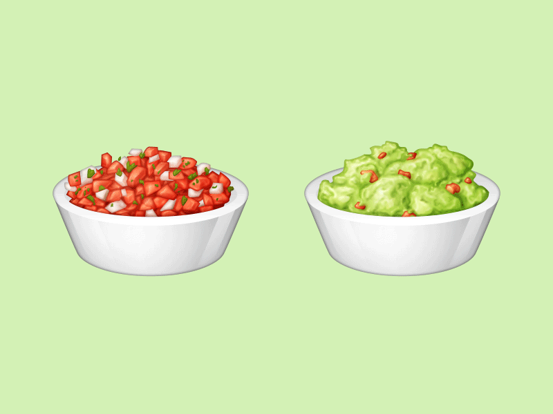 Before & After: Pico / Guac before and after emoji food guacamole icon mexican pico de gallo