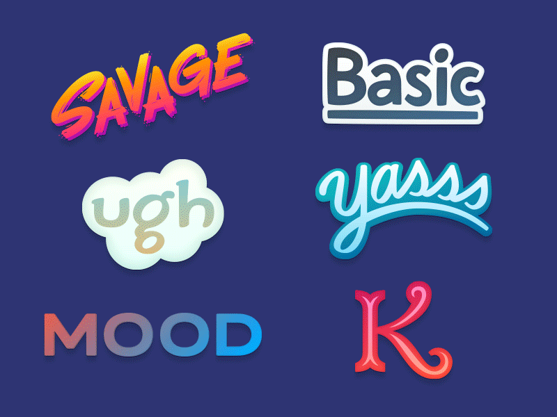 Stickers for Instagram Stories instagram lettering stickers stories typography