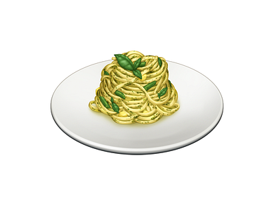 Linguine Al Pesto By Luka Grafera For Parakeet On Dribbble