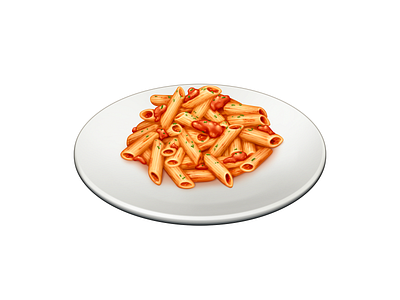 Penne all’Arrabbiata barilla food icon illustration pasta penne tomato